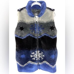 Artfur by Duffel -  90’s thick faux fur snowflake vest